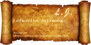 Lefkovits Julianna névjegykártya