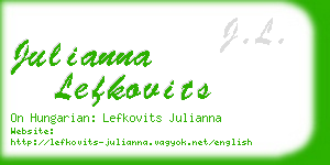 julianna lefkovits business card